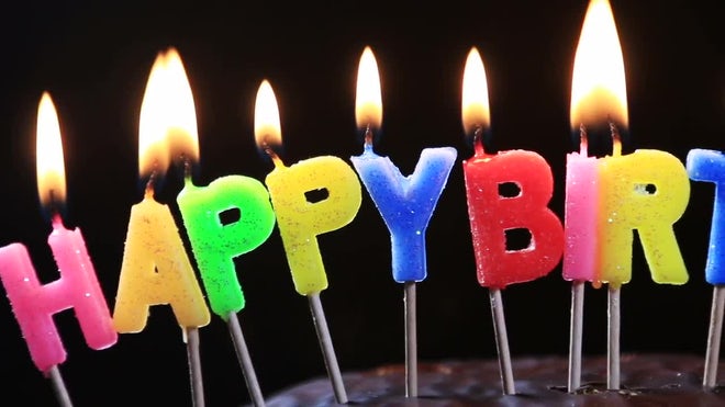 "HAPPY BIRTHDAY" 13 Letter Candle Pk